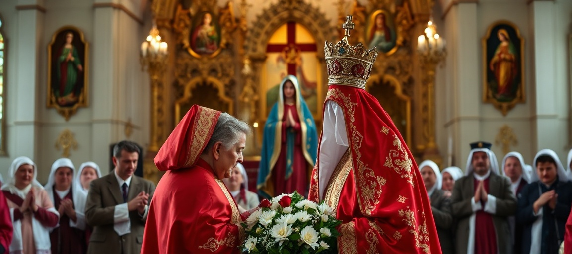 Ceremonia zawierzenia Gorzowa Wielkopolskiego Matce Bożej Fatimskiej z udziałem biskupa Adriana Puta i wiernych