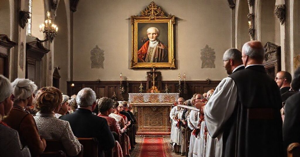 Uroczyście obchodzone 80-lecie przesiedleń Poleszuków w Gorzowie Wielkopolskim z tradycyjnym katolickim tłem.