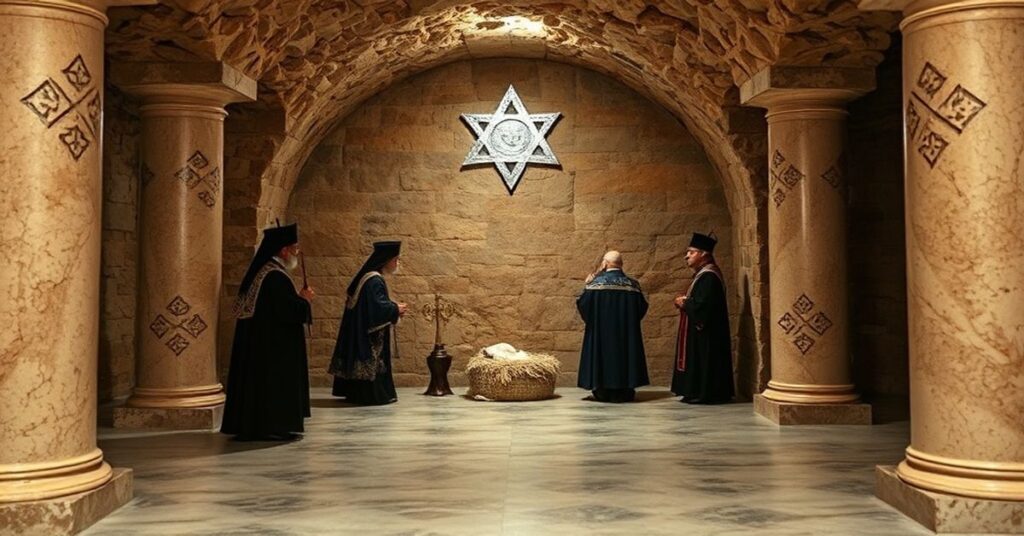 Grota Narodzenia Pańskiego w Betlejem w czasie renowacji - tradycyjne katolickie miejsce kultu z dramatycznym podtekstem ekumenicznych kompromisów