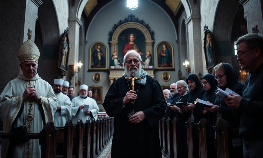 Uzurpator Leon XIV przejął moskiewską archidiecezję - scenka w kościele