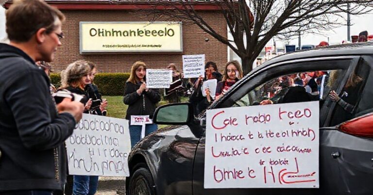 Protest przed kliniką Planned Parenthood w Kennewick, Waszyngton; agresywna zwolenniczka aborcji Sierra Godfrey atakuje pokojowych obrońców życia