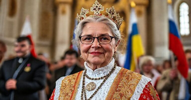 Portret ambasadora Wasyla Bodnara przed ołtarzem z Chrystusem Królem, symbolizujący brak chrześcijańskiego fundamentu w relacjach polsko-ukraińskich.