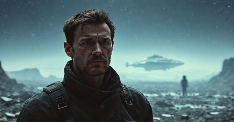 Andriusz Melnyk samotny w pustkowiu kosmicznym po zniszczeniu Ziemi