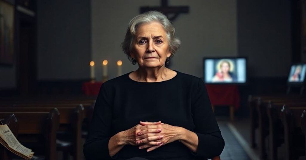 Portret Antonii Salzano, matki fałszywie kanonizowanego Karola Acutisa, w tradycyjnej kaplicy katolickiej