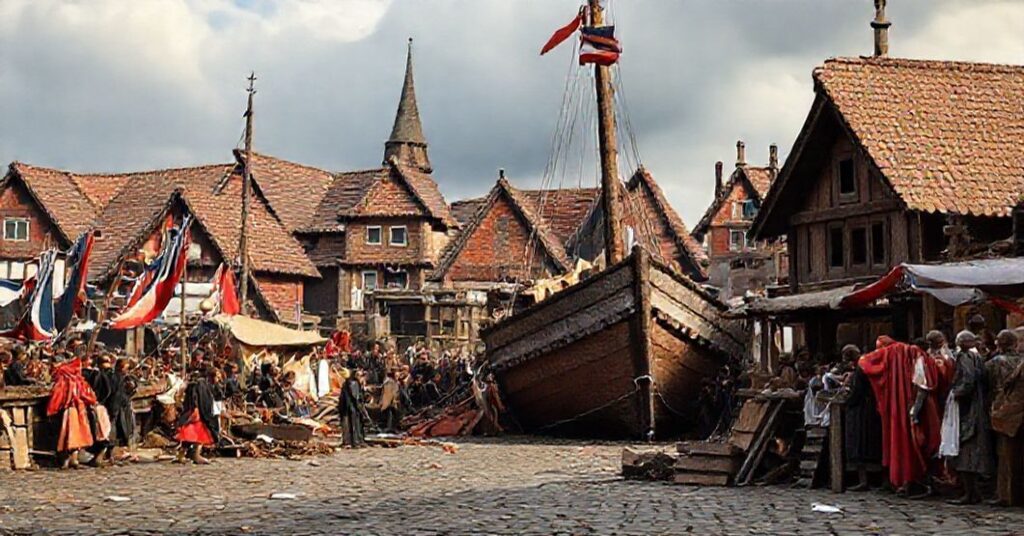 Antypapież Leon XIV modli się w ruinach portu w Bejrucie, otoczony rodzinami ofiar wybuchu.