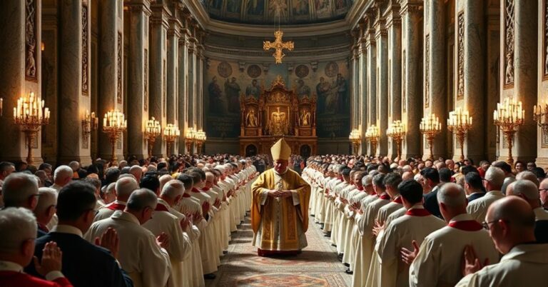 Sobór trydencki Msza święta w tradycyjnym rytu w bazylice św. Piotra pod przewodnictwem antypapieża Leona XIV