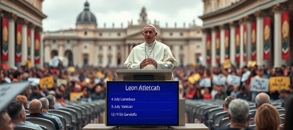 Antypapież Leon XIV prowadzi modlitwę Anioł Pański w Watykanie zamiast liturgii – krytyka sekty posoborowej