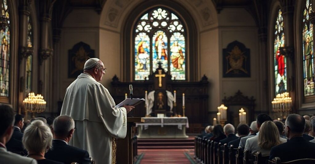 Silny i tradycyjny obraz pokuty i apostazji w kościele katolickim