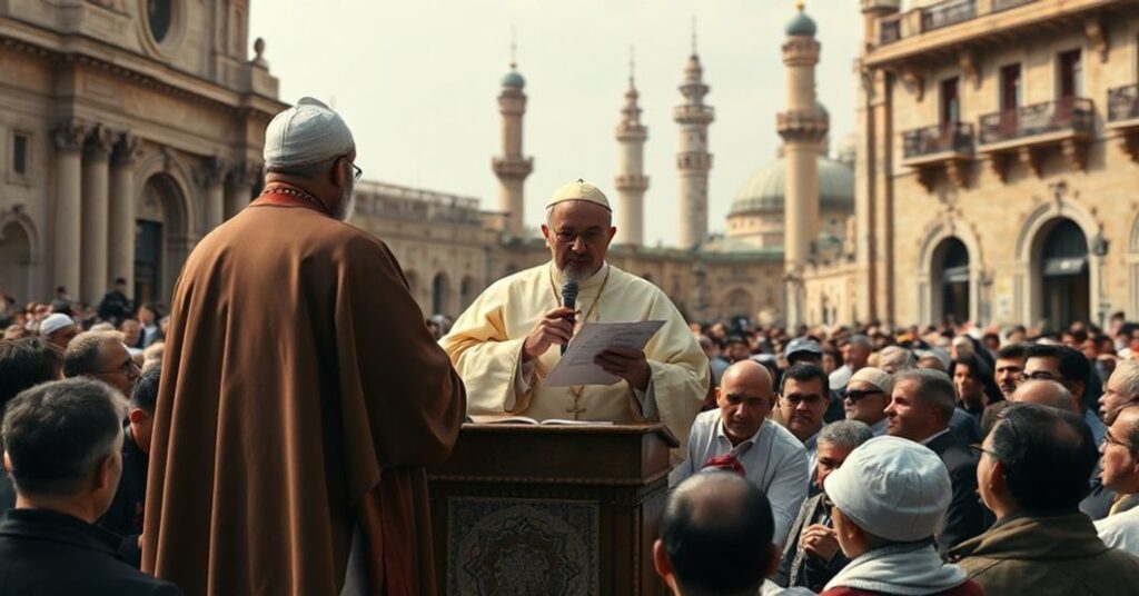 Solemn scene from Antypapiez Leon XIV's heretical visit to Lebanon