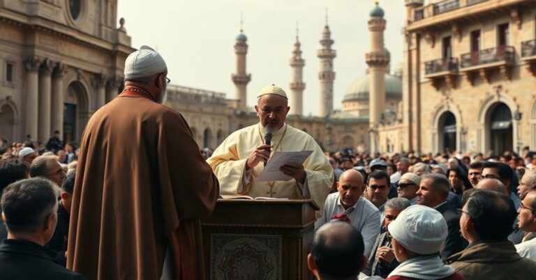 Solemn scene from Antypapiez Leon XIV's heretical visit to Lebanon