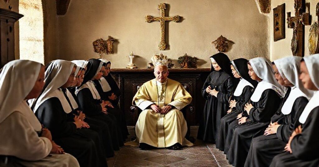 Antypapież Leon XIV w klasztorze augustianek w Montefalco - krzyżowy moment herezji i apostazji.