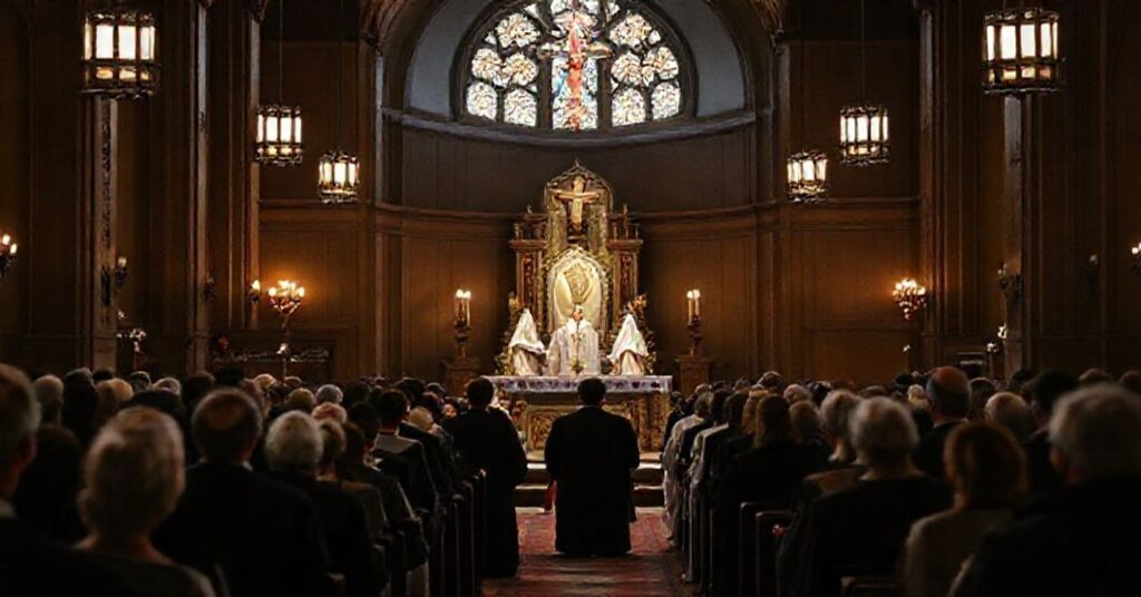 Zdjęcie przedstawia nieprawidłowe "ekumeniczne mszy" w kaplicy podczas Kongresu Katoliczek i Katolikͤw w Łodzi.