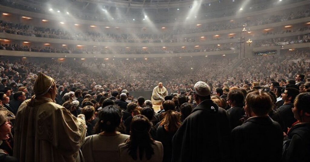 Błędna "podróż apostolska" Leona XIV do Stambułu – sceny synkretyzmu religijnego i modlitwy ekumenicznej w Volvo Arena.