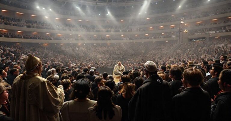 Błędna "podróż apostolska" Leona XIV do Stambułu – sceny synkretyzmu religijnego i modlitwy ekumenicznej w Volvo Arena.