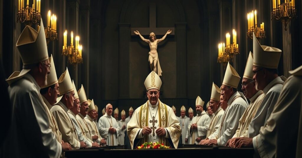 Widok 404. Zebrania Plenarnego Konferencji Episkopatu Polski z Witalijem Skomarowskim dziękującym Leonowi XIV i Polakom za wsparcie podczas wojny na Ukrainie.