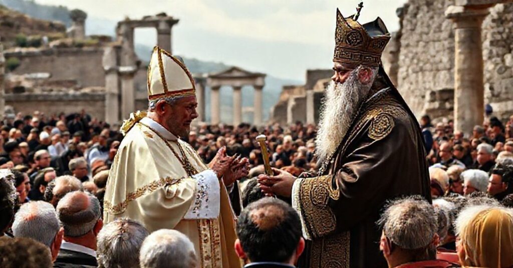 Sobór Nicejski, Turcja, 'Leo XIV', Patriarcha Konstantynopola Bartłomiej I, modlitwa ekumeniczna, ruiny bazyliki Świętego Neofita