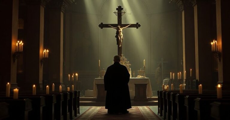 Scena tradycyjnego kościoła katolickiego przedstawiająca apostię sekty powszechnej po Soborze Watykańskim II z uwzględnieniem gloryfikacji modernisty Dominika Duki.