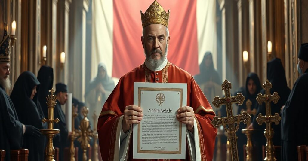 Scena przedstawiająca apostazję septy postkoncyliarnej z perspektywy katolicyzmu tradycyjnego