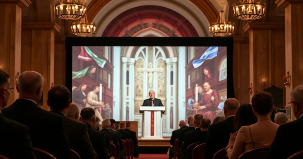 Apostazja w Domu Polskim w Bydgoszczy: "bp" Krzysztof Włodarczyk podczas ekumenicznego bankietu noworocznego