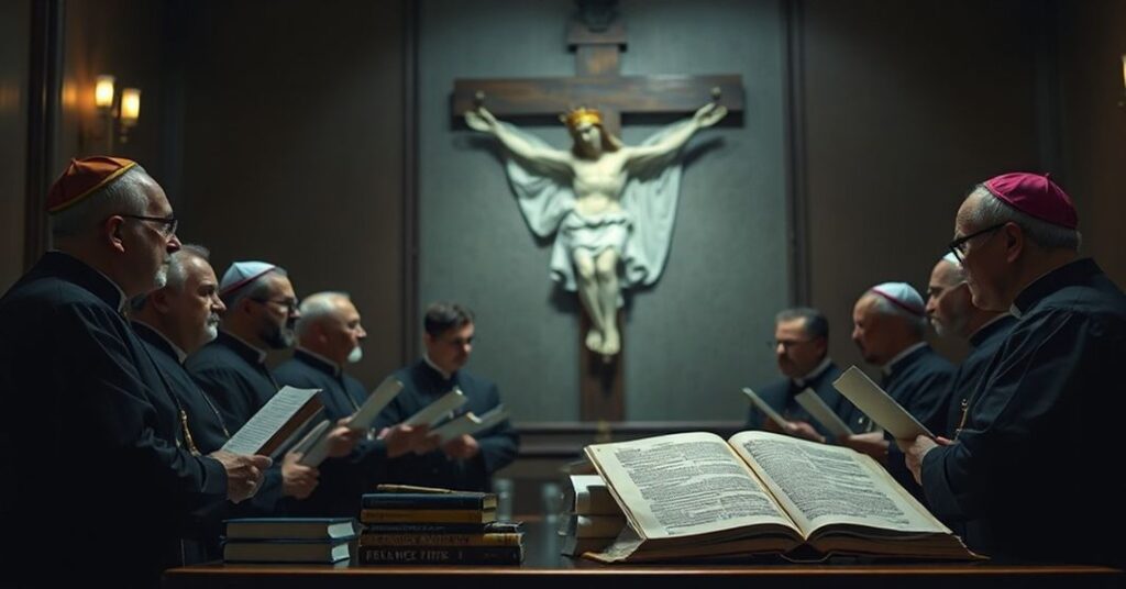 Grupa kapłanów otrzymuje dyplomy w ramach nowego programu "Studium Życia Rodziny" w Kaliszu