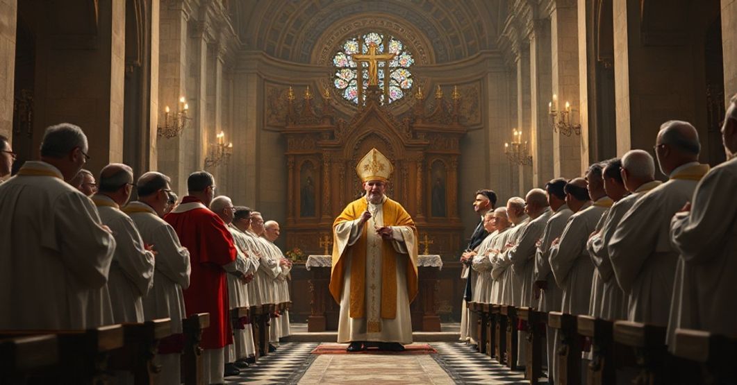 Rytualne zaproszenie antypapieża do sanktuarium jako akt apostazji - tradycyjne sanktuarium katolickie, defilowane przez obecność fałszywego papieża