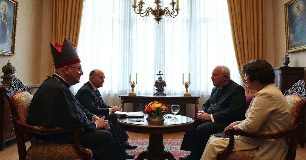 Archbishop Gallagher i minister Roccelli dyskutują o surogacji w ambasadzie w Watykanie