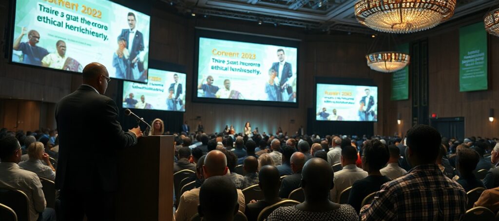 Arcybiskup Bert van Megen na konferencji Afrykańskiego Szczytu Cyfrowych Aktywów w Nairobi