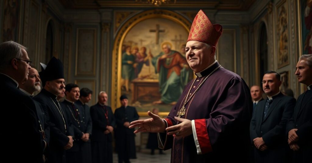 Arcybiskup Georg Gänswein w Watykanie wypowiada się w obronie rzekomej "normalności" pod rządami uzurpatora Leona XIV.