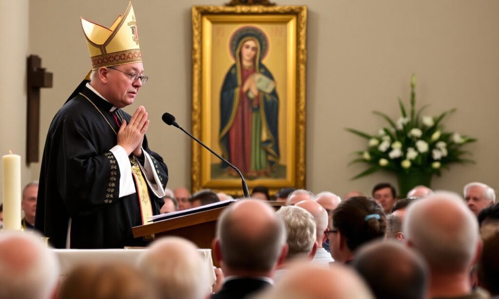 Arcybiskup Tadeusz Wojtyła SAC na Jasnej Górze podczas Sumy odpustowej w uroczystość Najświętszej Maryi Panny Częstochowskiej