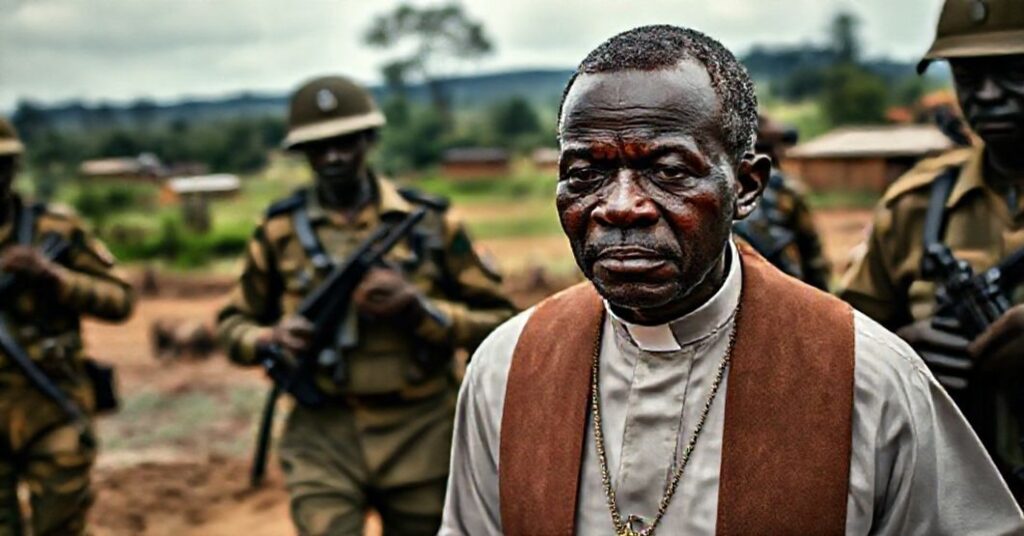 Aresztowanie księdza Deusdedita Ssekabiry w Ugandzie przez wojska rządu światowego.