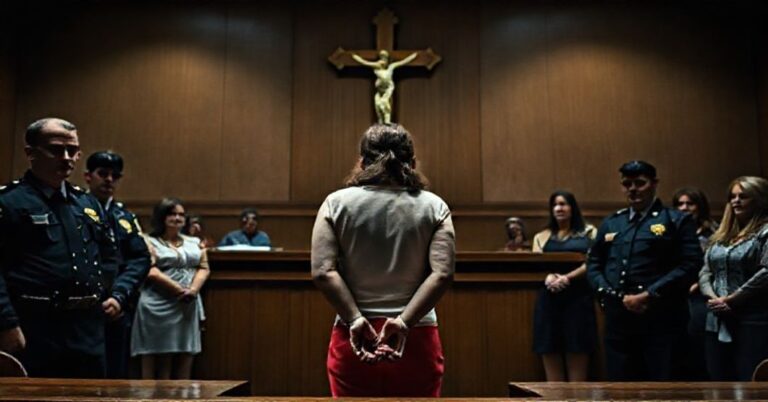 Sądowa sala podczas procesu Barry'ego 'Stacie-Marie' Laughtona, pierwszego publicznego 'transpłciowego' legislatora w historii USA skazanego za wykorzystywanie seksualne dzieci.