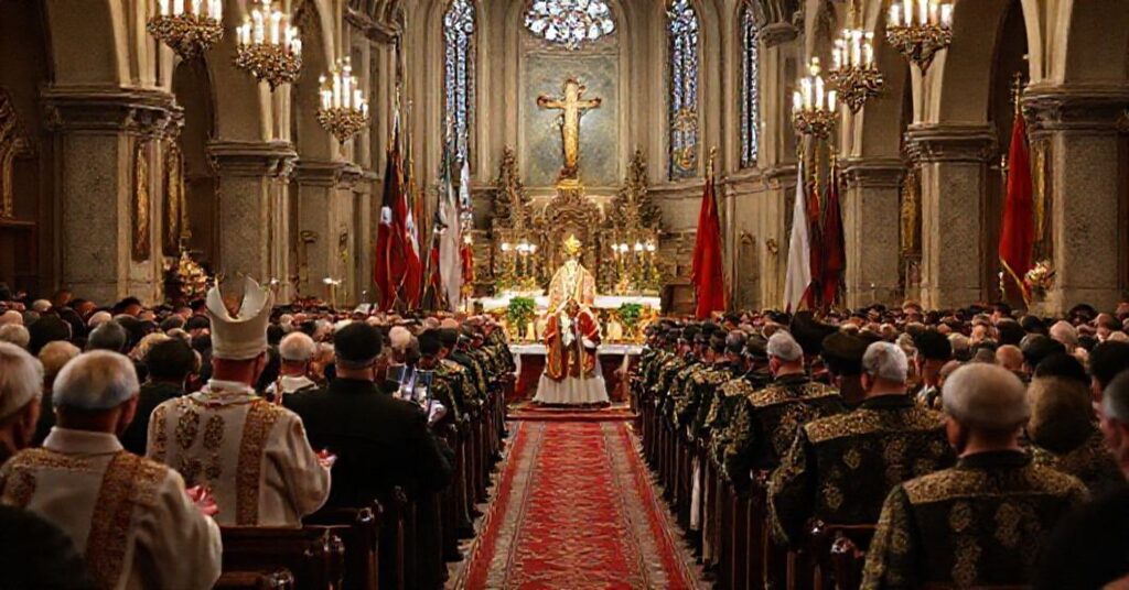 Uroczystość niepodległościowa w Bartoszycach przedstawiająca zdegenerowaną pseudoliturgię z udziałem 'abp' Józefa Górzynskiego i 'ks' Jerzego Olechnowicza.