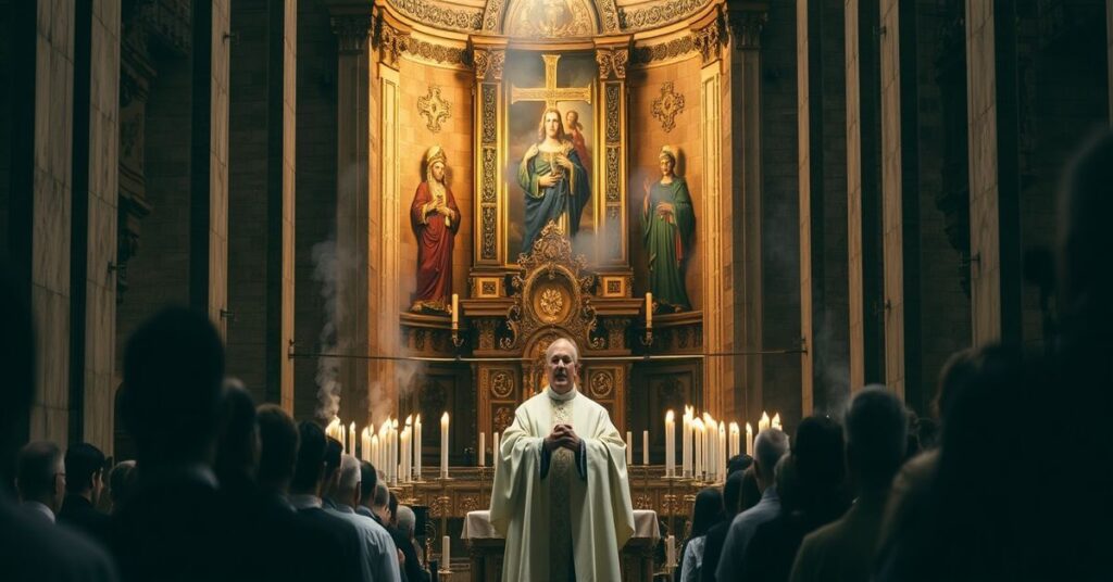 Bazylika Grobu Pańskiego z tradycyjną Mszą Trydencką odprawianą przez sedevakantystę w Jerozolimie