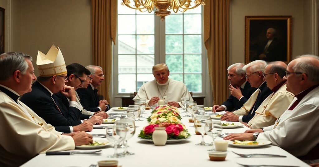 Biskup Robert Barron i polityczni sojusznicy 'papieża' Leona XIV podczas kontrowersyjnego obiadu wielkanocnego w Białym Domu