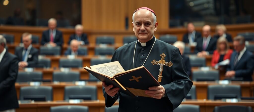 Polski biskup katolicki krytykuje laicyzm UE w sprawie ludobójstwa wołyńskiego podczas posiedzenia Parlamentu Europejskiego w Brukseli