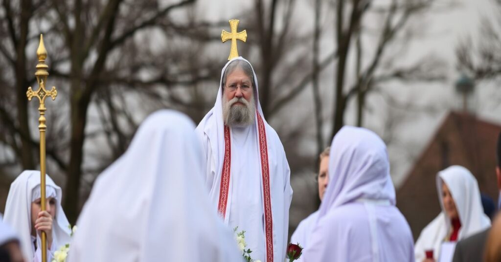 Biskup Andrzej Czaja w hospicjum św. Anny w Kędzierzynie-Koźlu, bez sakramentalnego kontekstu sługi bliźniego
