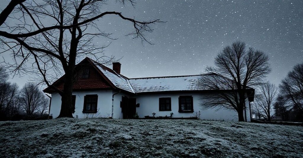 Stary biskup w sutannie przed ołtarzem w opuszczonej kaplicy symbolizujący kryzys Kościoła