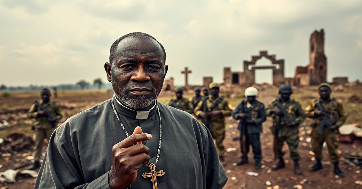 Biskup Michael Bibi z diecezji Buena w regionie Kamerunu podczas konfliktu między anglofońską mniejszością a francuskojęzyczną większością.