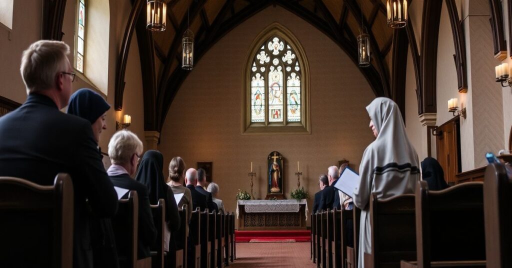 Biskup Heiner Wilmer i niemieccy biskupi w tradycyjnym kościele katolickim, symbolizujący herezję i schizmatyzm.