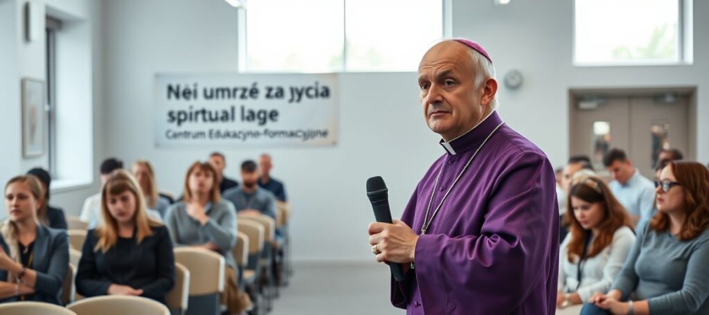Biskup Krzysztof Włodarczyk prowadzący psychologizowane rekolekcje dla katechetów w Bydgoszczy - krytyka odejścia od tradycyjnej katechezy