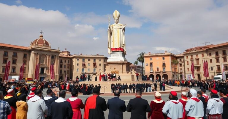 Skandałowy pomnik Roberta Prevosta (zwanego "Leonem XIV") w Chiclayo w Peru