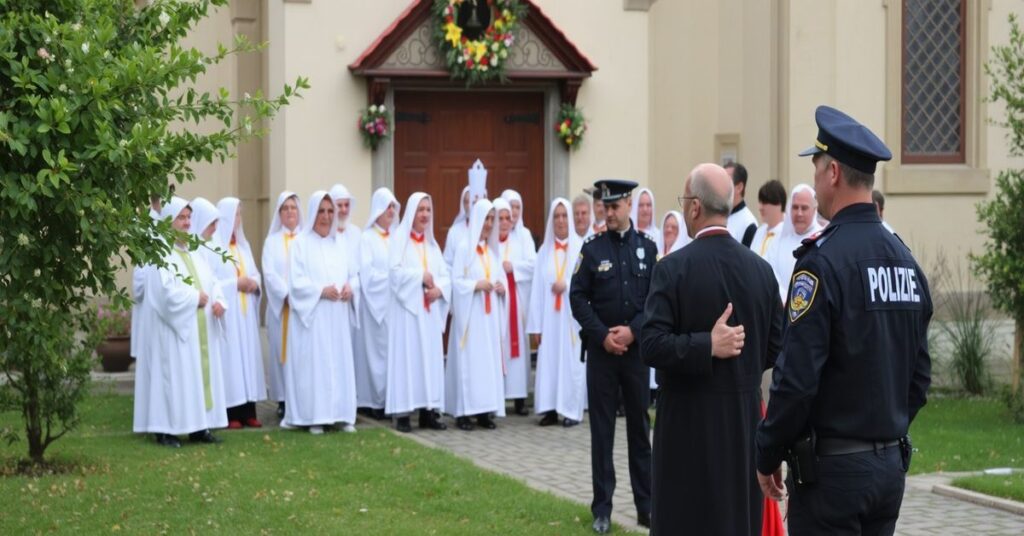 Blokada wejścia do Bazyliki Grobu Pańskiego przez izraelską policję wobec kard. Pierbattiste Pizzaballi i o. Francesco Ielpo.
