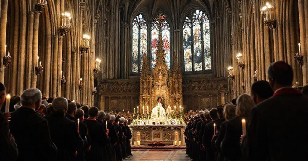 Błogosławienie 50 młodych męczenników francuskich w katedrze Notre Dame w Paryżu