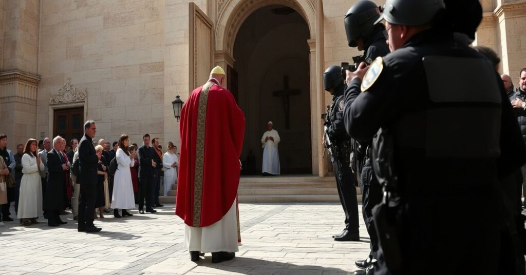 Kard. Pizzaballa i ks. Ielpo zostają zatrzymani przy wejściu do Bazyliki Grobu Pańskiego w 2026 roku przez izraelską policję.