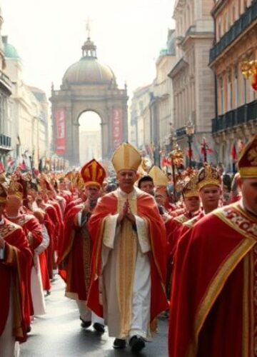 Boże Ciało z Leonem XIV - teatralna inscenizacja bez Chrystusa Procesja Bożego Ciała w Madrycie z Leonem XIV - teatralna inscenizacja bez prawdziwej obecności Chrystusa