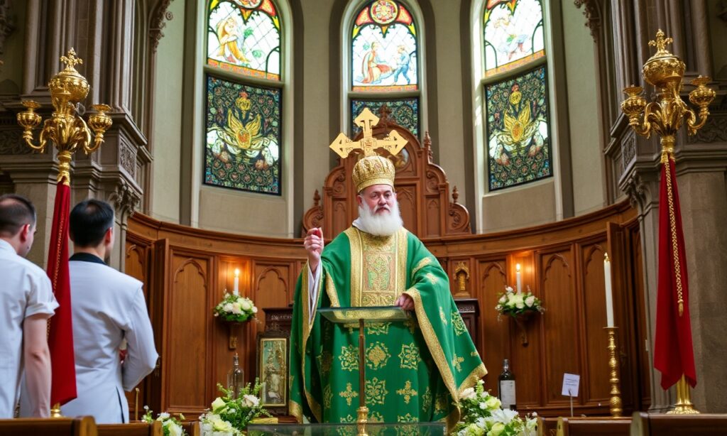 Bp. Marek Solarczyk dziękuje kapelanom Rycerzy Kolumba w radomskiej katedrze
