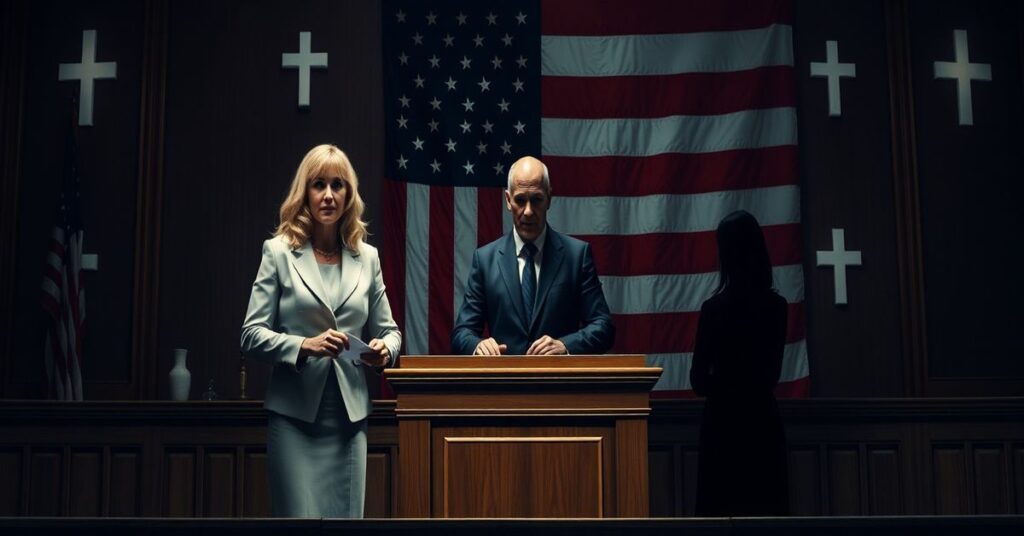 Sala sądowa z Pam Bondi podczas burzliwego przesłuchania w sprawie Jeffrey'ego Epsteina i Ghislaine Maxwell.