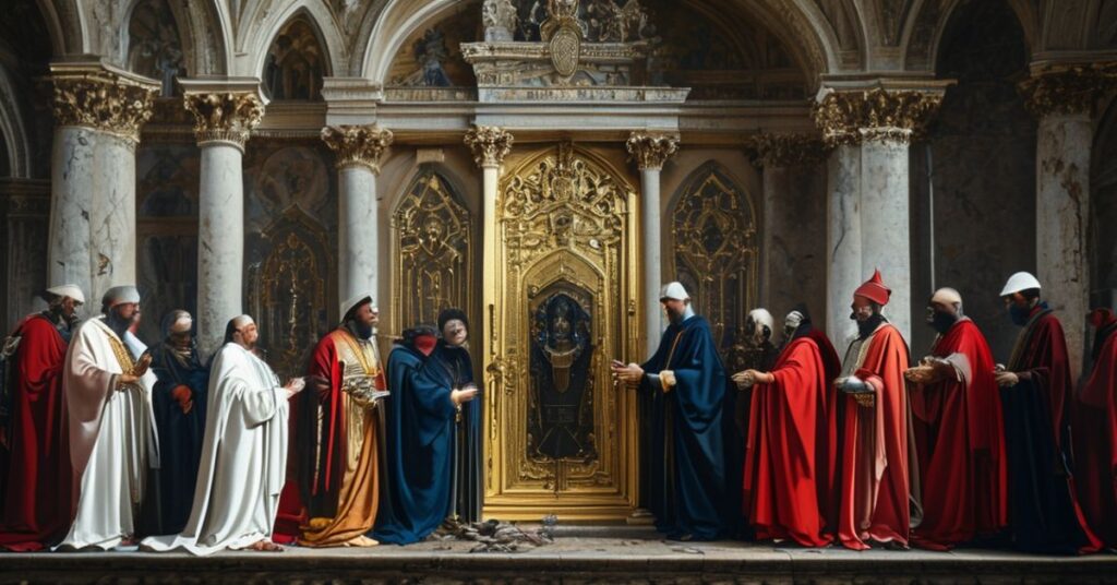 Ceremonia zamykania Drzwi Świętych w Bazylice Watykańskiej pod kierownictwem "arcybiskupa" Diega Ravellego 15 stycznia 2026 roku