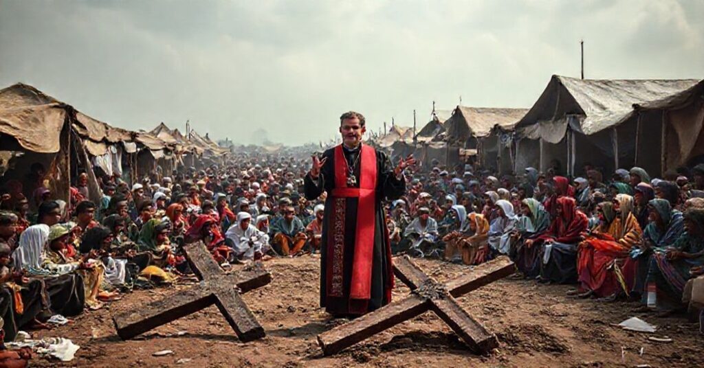 Michał Czerny SJ przemawia do uchodźców rohingja w Bangladeszu, promując humanitaryzm bez nawrócenia.