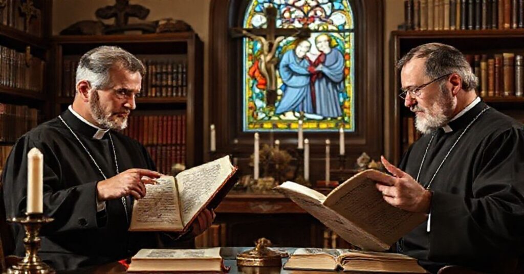 Debata teologiczna między Tomaszem Ćwiertniakiem a księdzem Janem Słomką na temat tomizmu i neoplatoizmu w tradycyjnym katolickim otoczeniu.